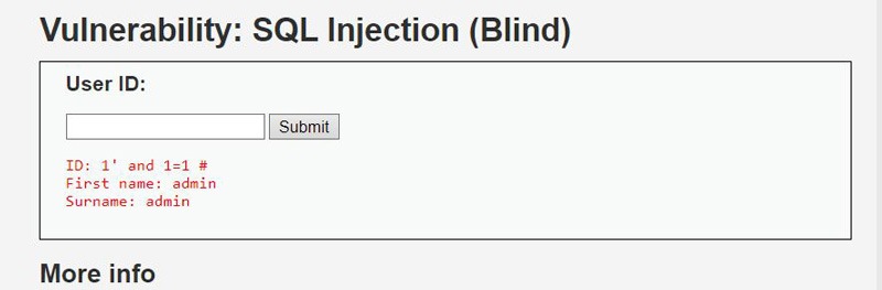 SQL Injection as Blind